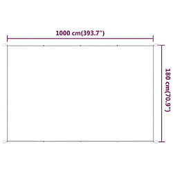 Acheter vidaXL Auvent vertical Blanc 180x1000 cm Tissu oxford