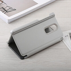 Acheter Wewoo Coque Etui en cuir incassable pour banderoleur courbé pour One Plus 6T, avec support et fonction sommeil / réveil (Argent)