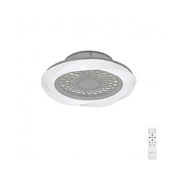 Luminaire Center Plafonnier ventilateur Boreal Argent 1 ampoule 20,8cm