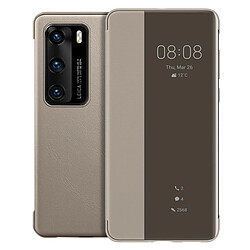 Housse Huawei P40 Fenêtre Intelligente Smart View Original Huawei Marron