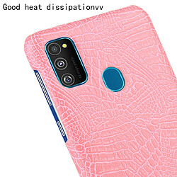 Wewoo Coque Rigide Pour Galaxy M30s antichoc Crocodile Texture PC + PU Case Rose pas cher