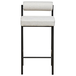 Acheter Beliani Tabouret de bar Set de 2 Tissu Gris clair AMAYA