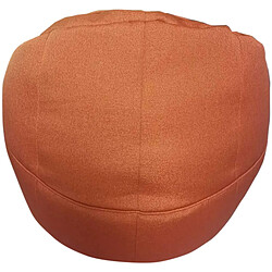 Mobili Rebecca Housse Vide Pouf Poir Polyester Orange Fermeture Éclair 70x75x75 pas cher