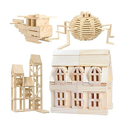 Avis Wewoo 100 PCS / Ensemble de modèles de modèle architectural en bois Puzzle enfants jouets de l'éducation précoce