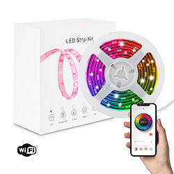 Ledkia Kit Ruban LED WiFi 12V 72LED/m RGBWW 5m IP65 Coupe tous les 12.5cm RGBWW