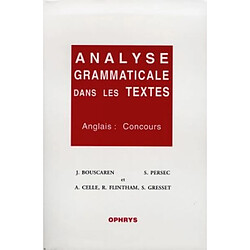 Analyse grammaticale dans les textes : anglais concours - Occasion