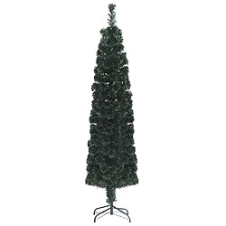 vidaXL Arbre de Noël artificiel mince et support 120 cm fibre optique