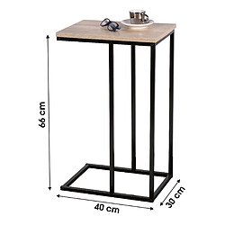 Avis Lot de 2 TABLES DE CANAPE BOUT DE CANAPE TABLE DE CHEVET TABLE D'APPOINT 40X30XH66CM+Urban Living