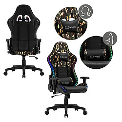 Avis ML DESIGN MODERN LIVING LED Gaming Chair Chaise de bureau Chaise pivotante Réglable Bluetoothboxes