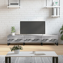 vidaXL Meuble TV sonoma gris 150x36x30 cm bois d'ingénierie