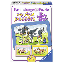 Ravensburger Puzzle 3 x 6 pièces : Les bons amis