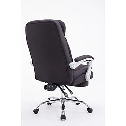 Acheter Decoshop26 Fauteuil de bureau sur roulettes XL charge max 160 kg avec repose-pied ajustable assise en tissu noir 10_0002785