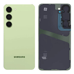 Vitre Arrière pour Samsung Galaxy S23 avec Lentille Caméra Original Vert Citron