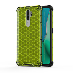 Wewoo Coque Souple Pour Oppo A9 2020 antichoc en nid d'abeille PC + TPU vert