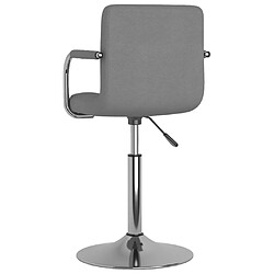 Avis vidaXL Tabouret de bar Gris clair Tissu