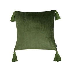 Beliani Coussin HIZZINE Velours 45 x 45 cm Unicolore Vert