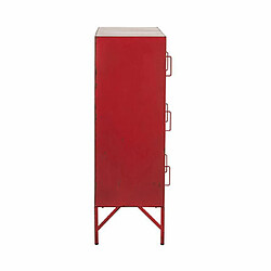 Avis Mes Commode industrielle 9 tiroirs 86x42x113,7 cm en fer rouge