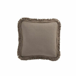 Paris Prix Coussin Déco Bord Floches 45x45cm Taupe