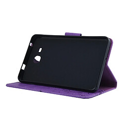 Wewoo Housse Étui Violet pour Samsung Galaxy Tab A 7.0 fleurs pressées motif papillon flip horizontal en cuir PU avec boucle magnétique & Titulaire & Slots de cartes Portefeuille pas cher