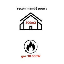 Chauffage a gaz infrableu MECAFER - MH30000G - 30000 W - Compatible butane et propane