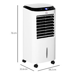 Acheter Refroidisseur d'Air Portatif HOMCOM, ventilateur de Refroidissement à Glace Anionique Évaporatif