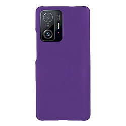 Coque en TPU anti-empreintes digitales, anti-rayures, revêtement caoutchouté violet pour votre Xiaomi 11T/11T Pro