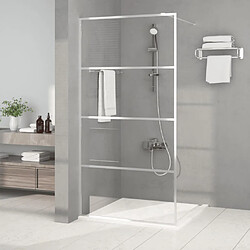 vidaXL Paroi de douche Argenté 100x195 cm Verre ESG transparent