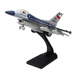 1: 100 Avion De Chasse F-16 Modèle D'avion De Chasse En Alliage Diescast Avec Support Bleu