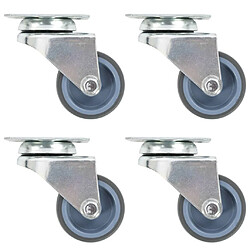 vidaXL Roulettes pivotantes doubles 4 pcs 50 mm