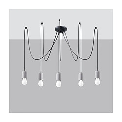 Luminaire Center Suspension Neso PVC,Béton Noir