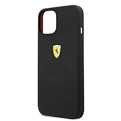 Acheter Ferrari Coque en silicone pour iPhone 13 Pro Noir On Track avec logo en métal