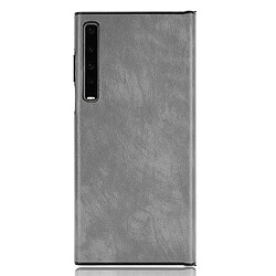 Coque en TPU + PU texture de litchi gris pour votre Huawei Mate X/Mate Xs