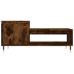 Maison Chic Table basse,Table Console Table d'appoint, Table pour salon Chêne fumé 100x50x45 cm Bois d'ingénierie -MN73772 pas cher