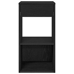 Avis vidaXL Table de chevet avec tiroir noir 35x34x66,5 cm