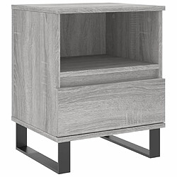 Maison Chic Lot de 2 Tables de chevet - Tables de Nuit sonoma gris 40x35x50 cm bois ingénierie pas cher