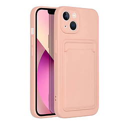 Coque Silicone avec Porte Carte Rose Pour iPhone 13 Little Boutik®