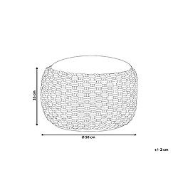 Avis Beliani Pouf AIZA Blanc 50 cm 50 cm