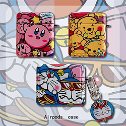 GUPBOO Airpods Coque Housse Étui Protecteur Compatible pour AirPods Pro-ours mignon dessin animé chat kirby