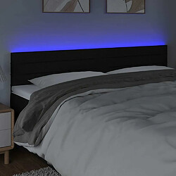 Avis Maison Chic Tête de lit scandinave à LED,meuble de chambre Noir 160x5x78/88 cm Tissu -MN83282