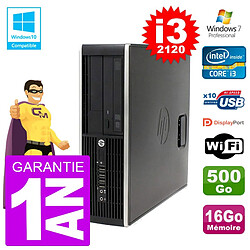 PC HP 6200 SFF Intel i3-2120 RAM 16Go Disque 500Go Graveur DVD Wifi W7 - Occasion