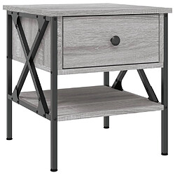 Maison Chic Lot de 2 Tables de chevet - Tables de Nuit sonoma gris 40x42x45 cm bois ingénierie pas cher