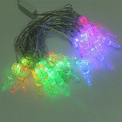 Wewoo Guirlande blanc Pendentifs de violon multicolores 30-LED 7m décoration guirlandes AC 12-240V / EU Plug