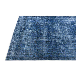 Vidal Tapis de laine 262x132 Bleu Ultra Vintage pas cher