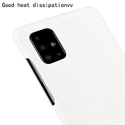 Wewoo Coque Pour Galaxy A51 Crocodile antichoc Texture PC + étui en PU blanc pas cher