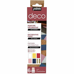 Pebeo Set de 6 peintures base eau multi-supports - 6 x 20 ml