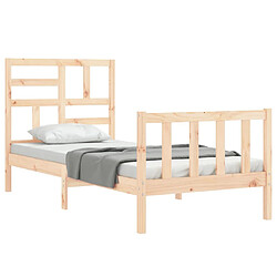 Avis vidaXL Cadre de lit sans matelas bois de pin massif