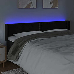 Acheter Maison Chic Tête de lit moderne à LED lumineuse pour chambre - Décoration de lit Noir 163x16x78/88 cm Velours -MN91663