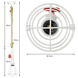 Ecd Germany Lampe suspendue 115 cm de métal cm E27 1 flamme pas cher