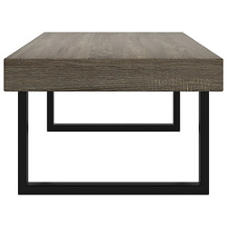 Acheter Maison Chic Table basse,Table Console Table d'appoint, Table pour salon Gris et noir 120x60x40 cm MDF et fer -MN86201