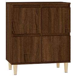 Maison Chic Buffet,Meuble de Rangement,commode pour salon,Cuisine Chêne marron 60x35x70 cm Bois d'ingénierie -MN70173